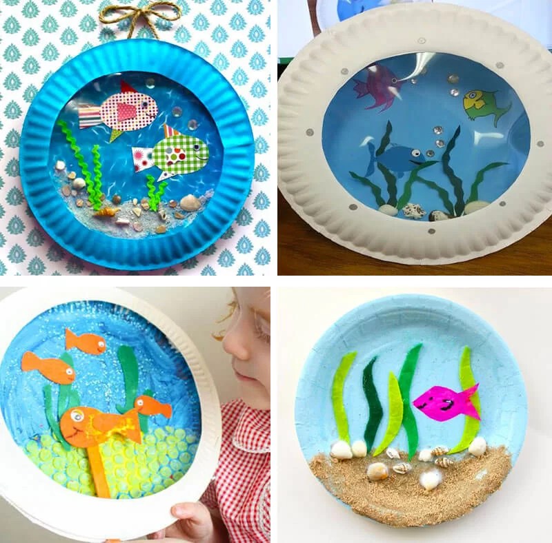 marine crafts for children with seabeds