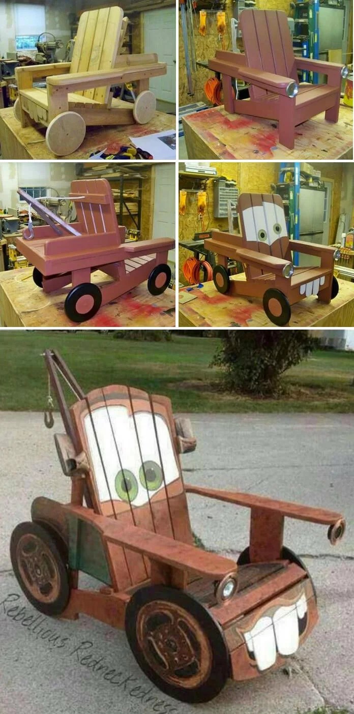 toy car made with pallets